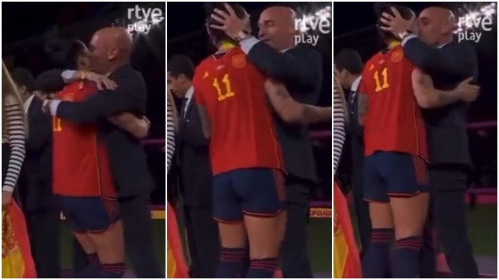 Chủ tịch LĐBĐ Tây Ban Nha bị chỉ trích vì ôm hôn nữ cầu thủ vô địch World Cup